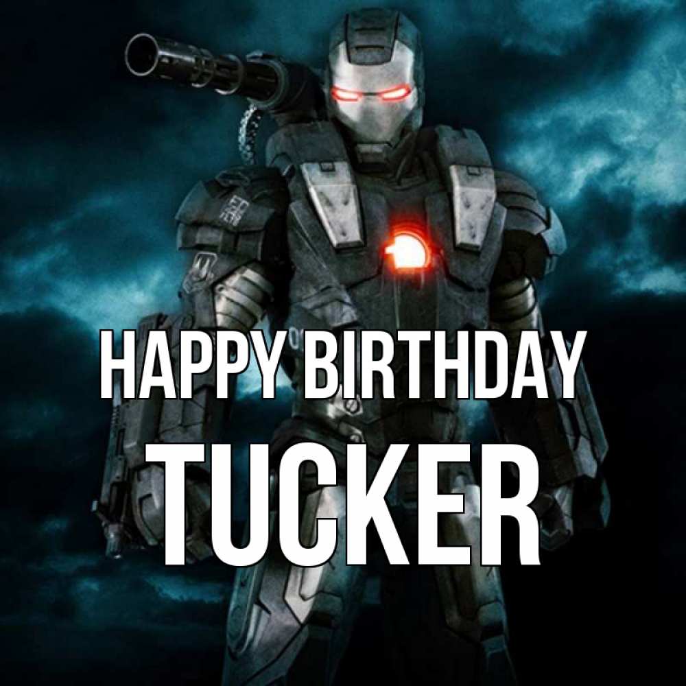 Greetings card с именем, Tucker Happy Birthday марвел супергерой в новом костюме Greetings with text for free download 