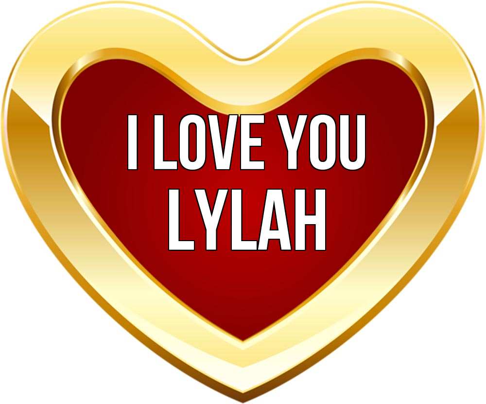 Greetings card с именем, Lylah I love you из краски Greetings with text for free download 