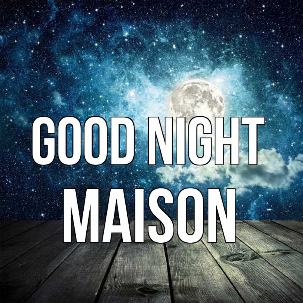 Greetings card с именем, Maison Good night луна Greetings with text for free download 