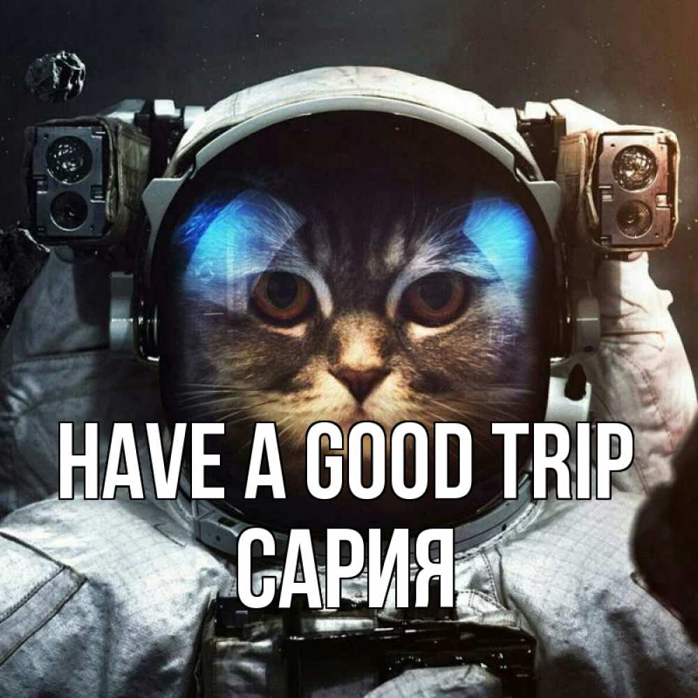 Greetings card с именем, САРИЯ Have a good trip желает удачно добраться Greetings with text for free download 