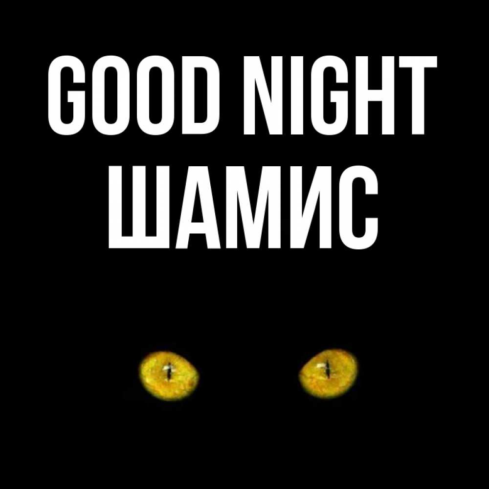 Greetings card с именем, ШАМИС Good night сладких снов бесстрашный мой дружочек Greetings with text for free download 