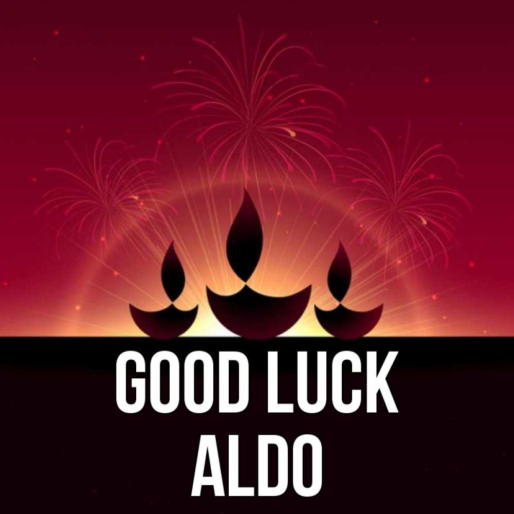 Greetings card с именем, Aldo Good luck праздник Greetings with text for free download 