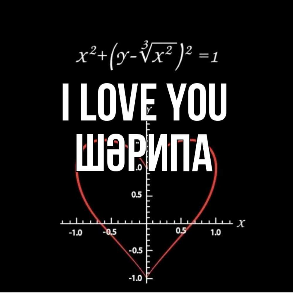 Greetings card с именем, ШӘРИПА I love you сердечная формула Greetings with text for free download 