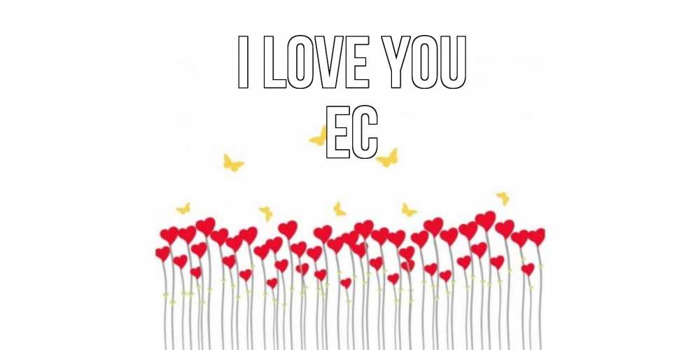 Greetings card с именем, Ес I love you бабочки,сердечки Greetings with text for free download 