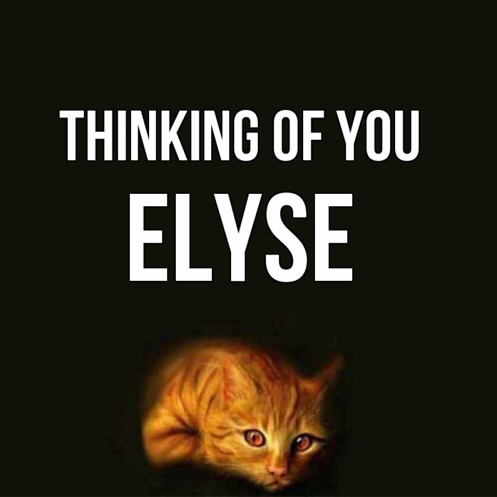 Greetings card с именем, Elyse Thinking of you рыжий Greetings with text for free download 