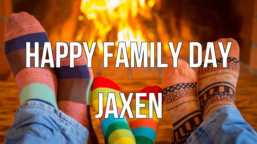 Greetings card с именем, Jaxen happy family day с днем семьи Greetings with text for free download 