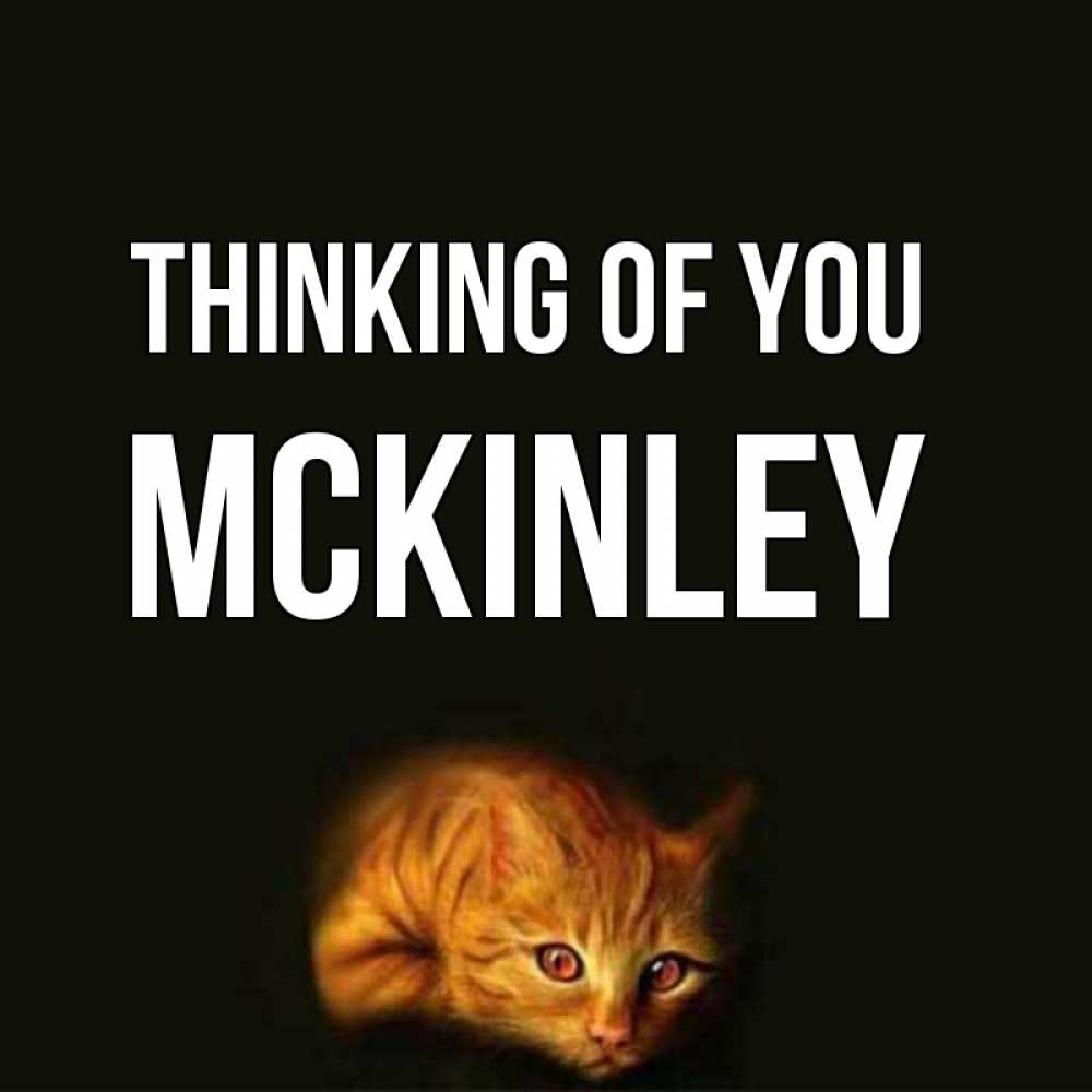 Greetings card с именем, Mckinley Thinking of you рыжий Greetings with text for free download 