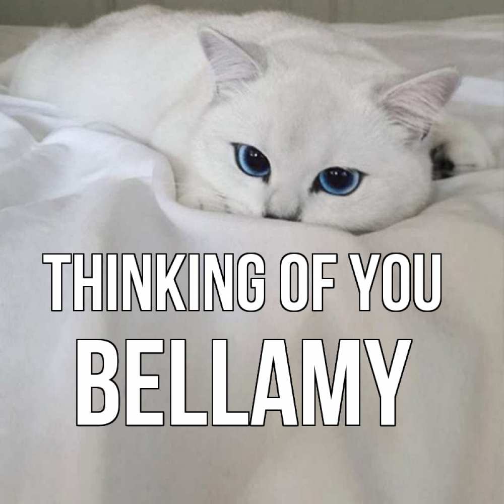 Greetings card с именем, Bellamy Thinking of you я очень по тебе скучаю и тоскую Greetings with text for free download 