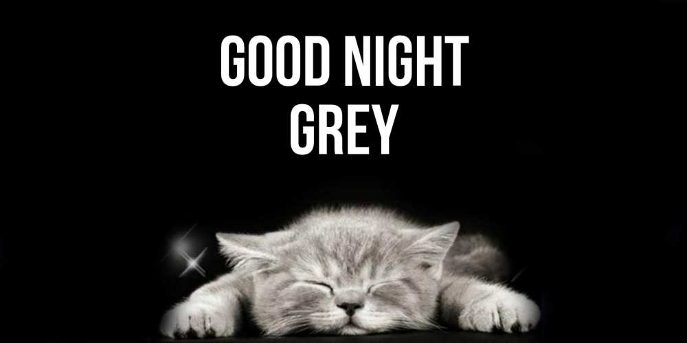 Greetings card с именем, Grey Good night спящий котик Greetings with text for free download 