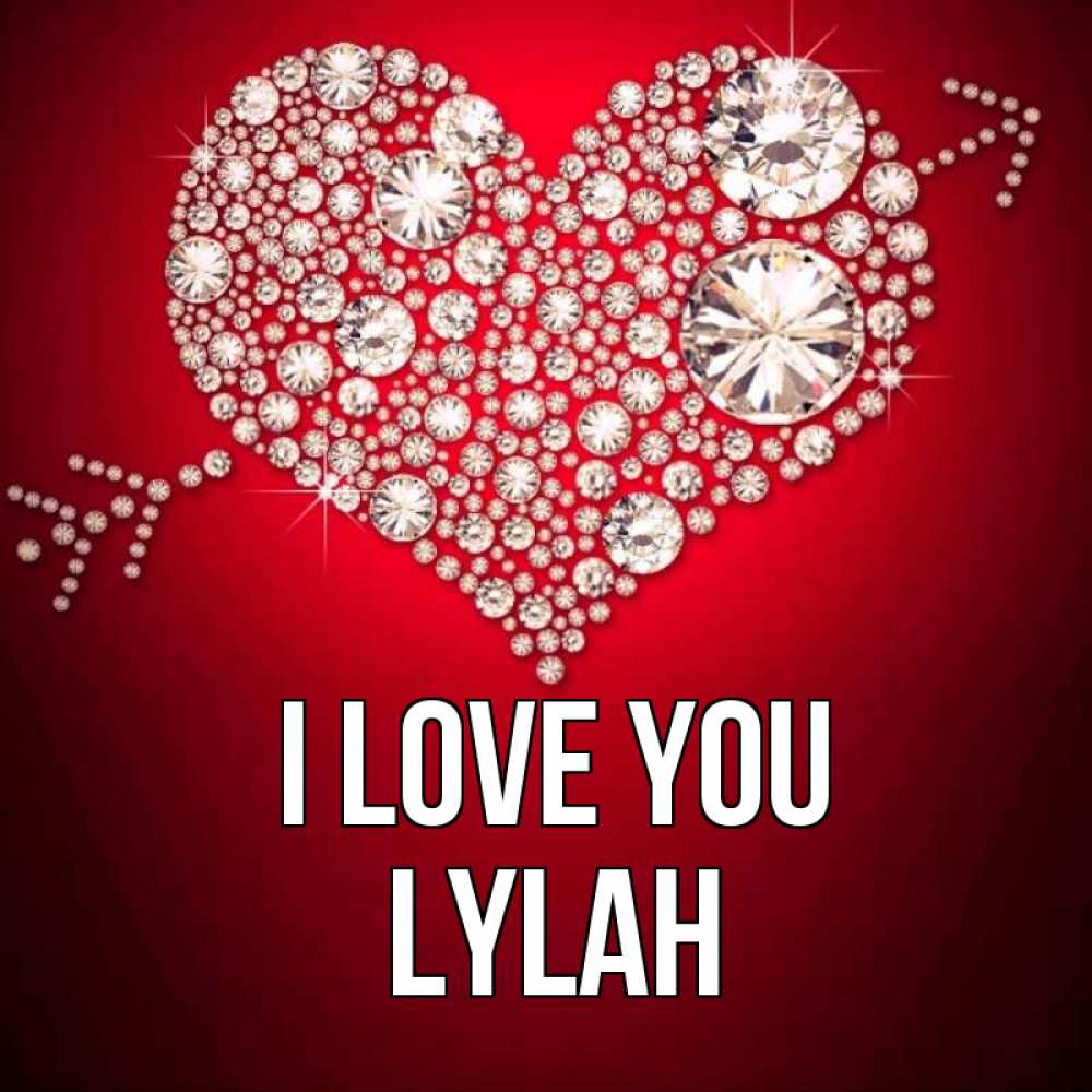Greetings card с именем, Lylah I love you стрела купидона Greetings with text for free download 