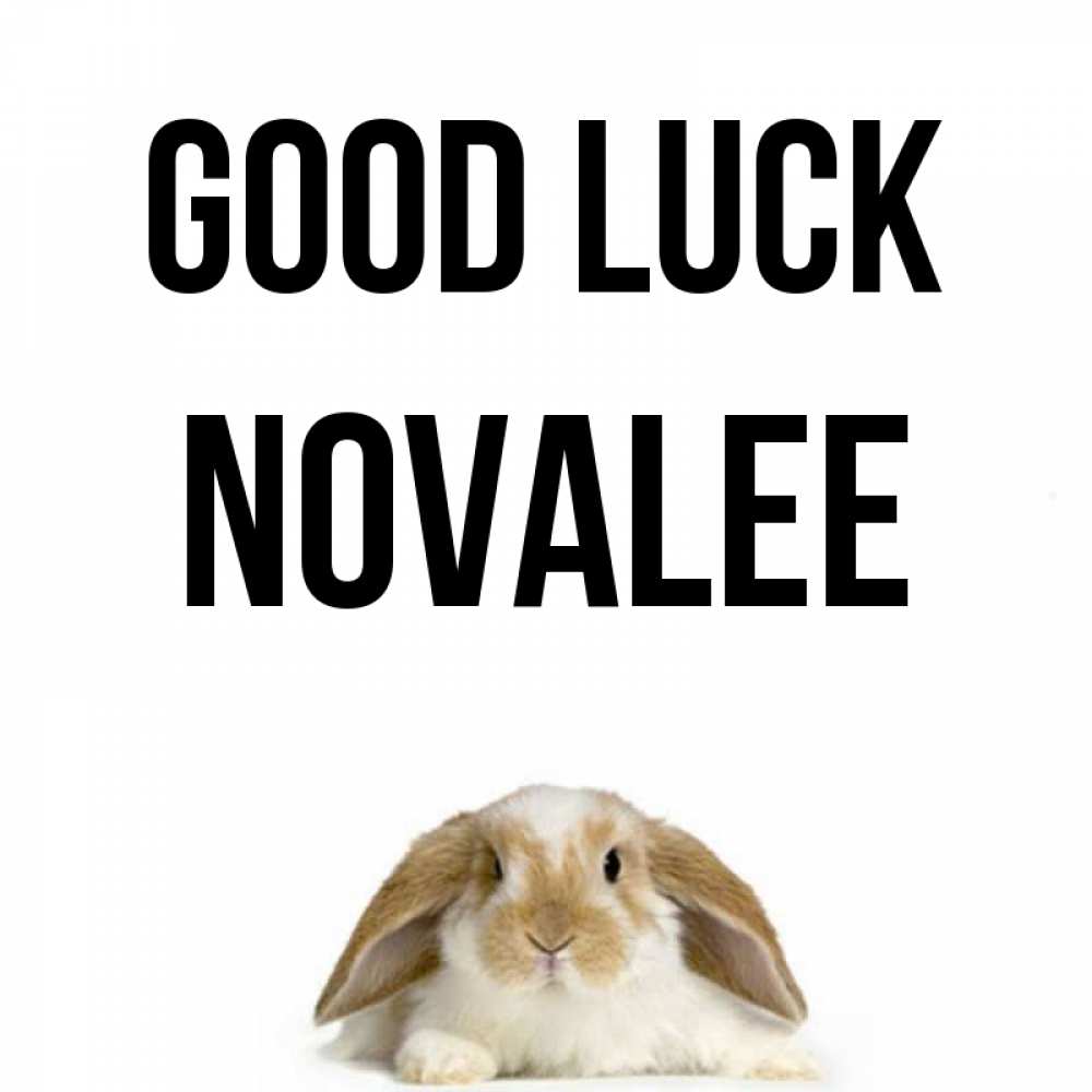 Greetings card с именем, Novalee Good luck открытки с произвольным текстом который можно вставить в открытку и создать ее самостоятельно бесплатно онлайн Greetings with text for free download 