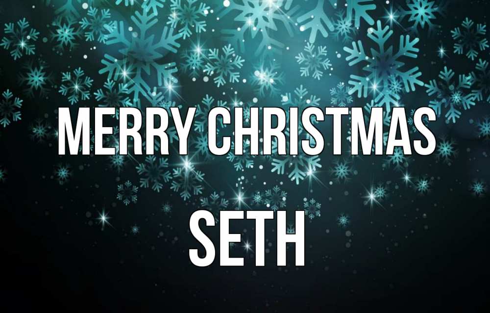 Greetings card с именем, Seth Merry Christmas Снежинки Greetings with text for free download 