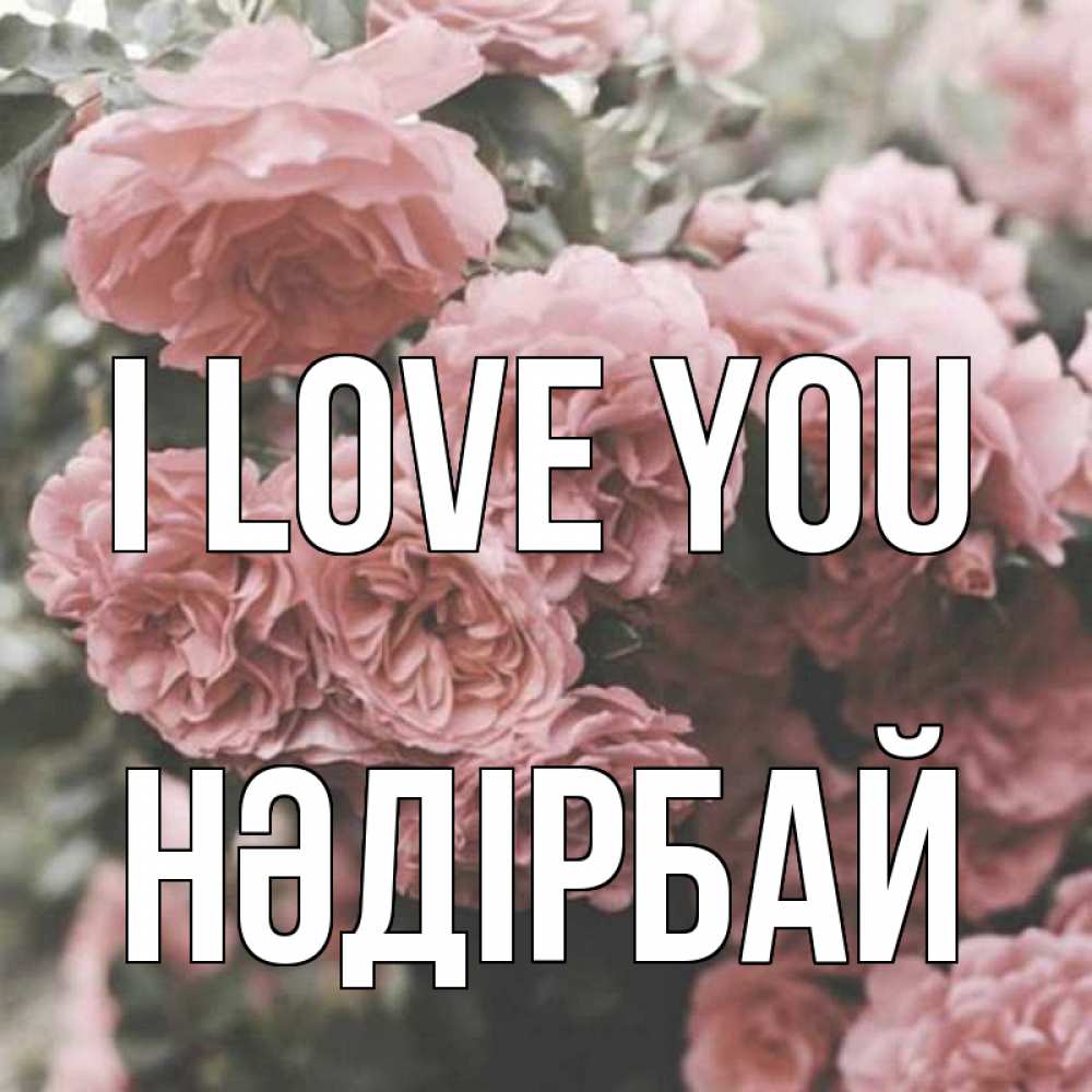 Greetings card с именем, НӘДІРБАЙ I love you розы 3 Greetings with text for free download 