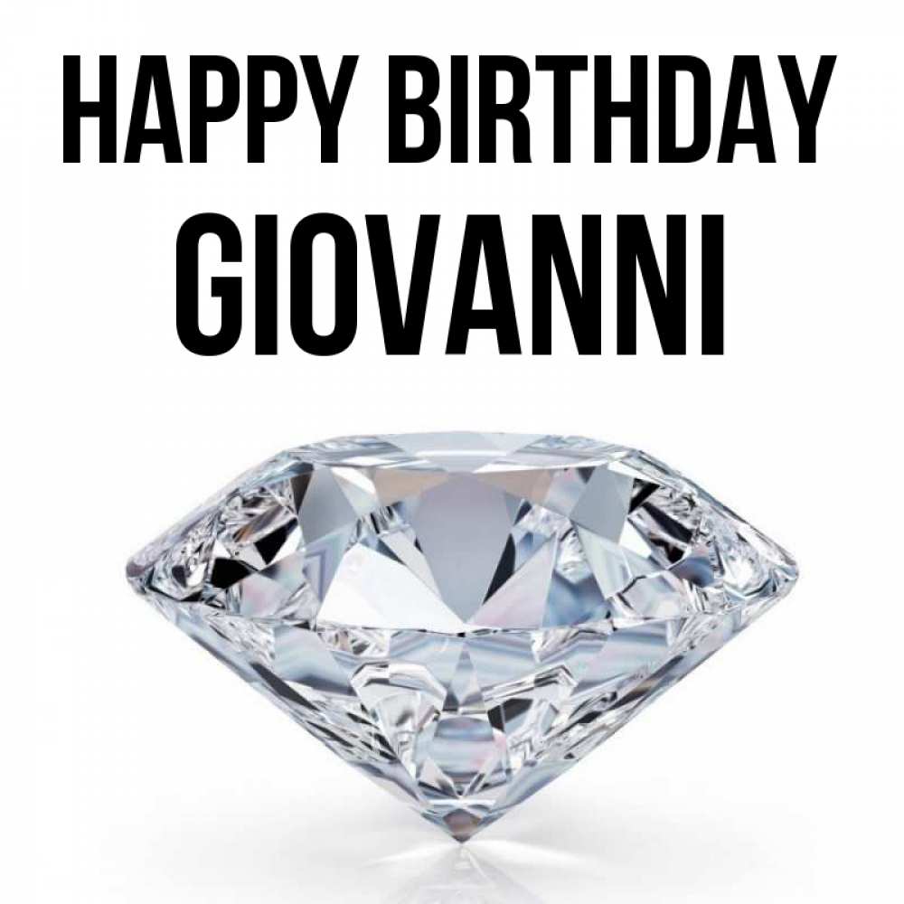Greetings card с именем, Giovanni Happy Birthday к пожеланием быть богатым Greetings with text for free download 