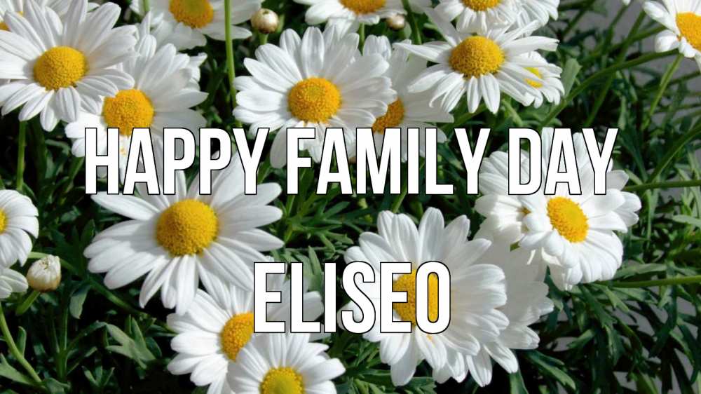 Greetings card с именем, Eliseo happy family day с днем семьи Greetings with text for free download 