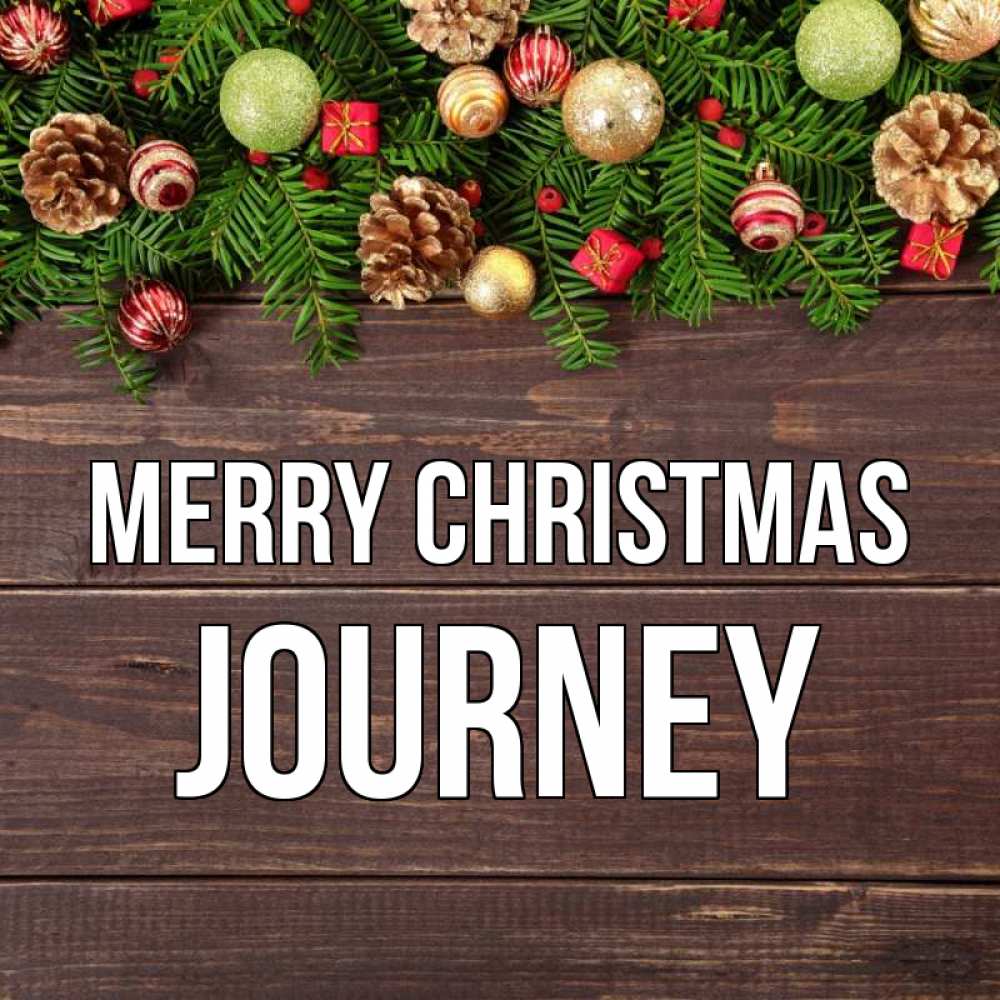 Greetings card с именем, Journey Merry Christmas с рождеством Greetings with text for free download 