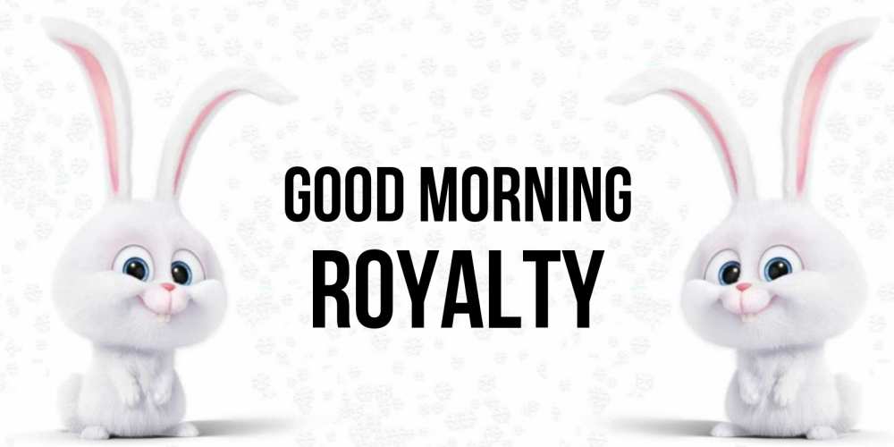 Greetings card с именем, Royalty Good morning кролики с длинными ушками Greetings with text for free download 