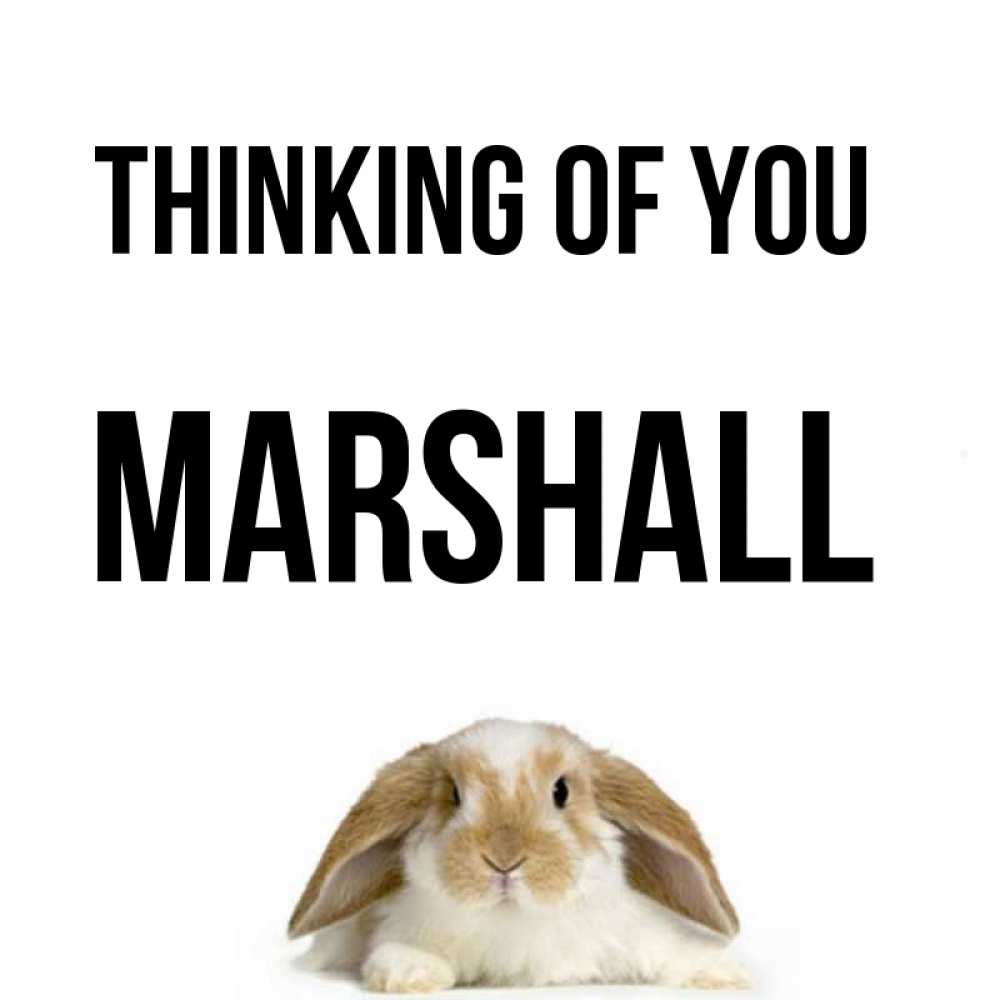 Greetings card с именем, Marshall Thinking of you подписать своими руками онлайн Greetings with text for free download 