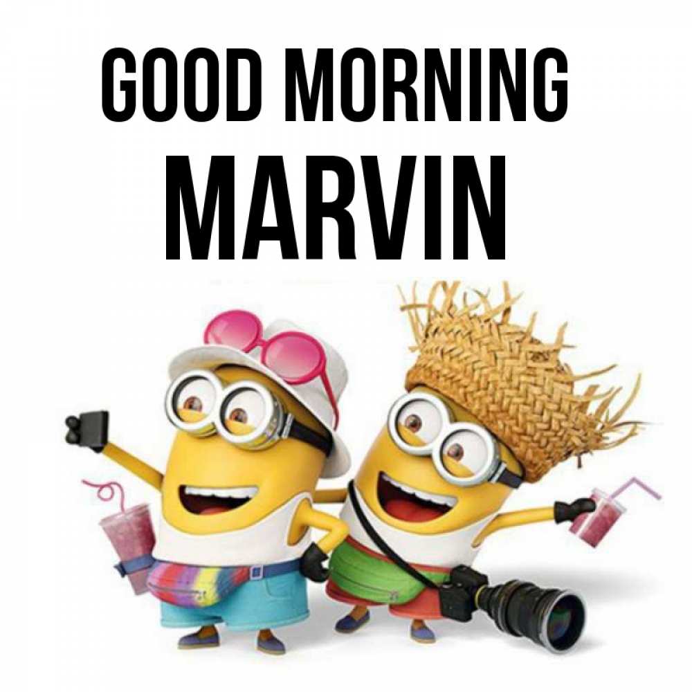 Greetings card с именем, Marvin Good morning карнавал Greetings with text for free download 