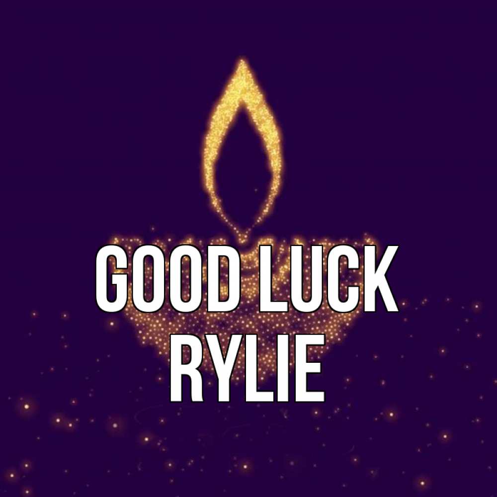 Greetings card с именем, Rylie Good luck пусть повезет 2 Greetings with text for free download 