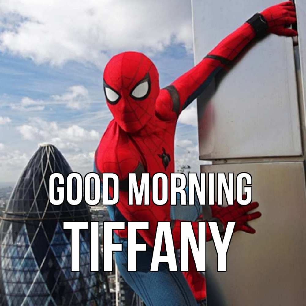 Greetings card с именем, Tiffany Good morning марвел герои Greetings with text for free download 