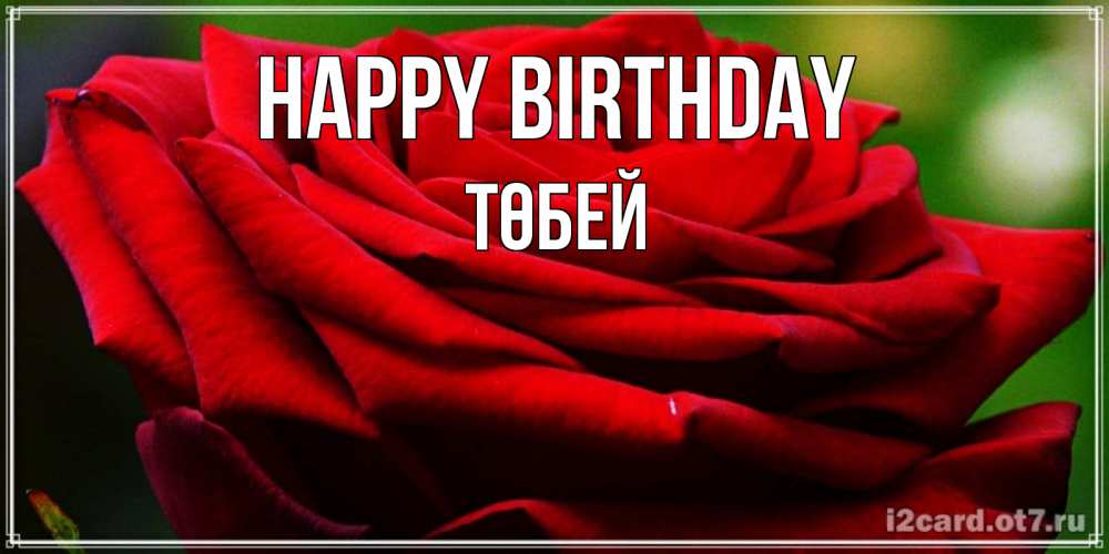 Greetings card с именем, ТӨБЕЙ Happy Birthday розочка очень красивая Greetings with text for free download 