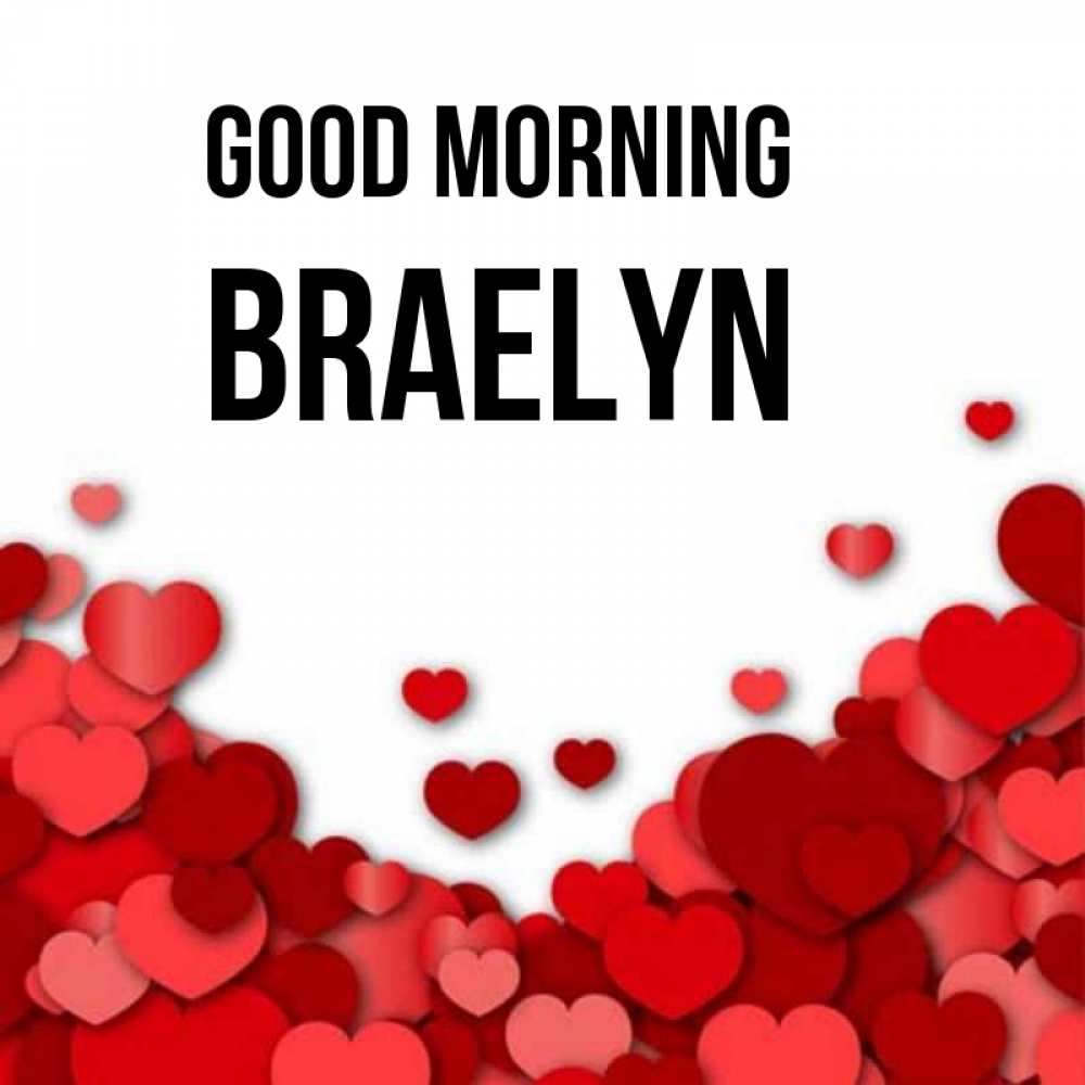 Greetings card с именем, Braelyn Good morning хорошего настроения Greetings with text for free download 