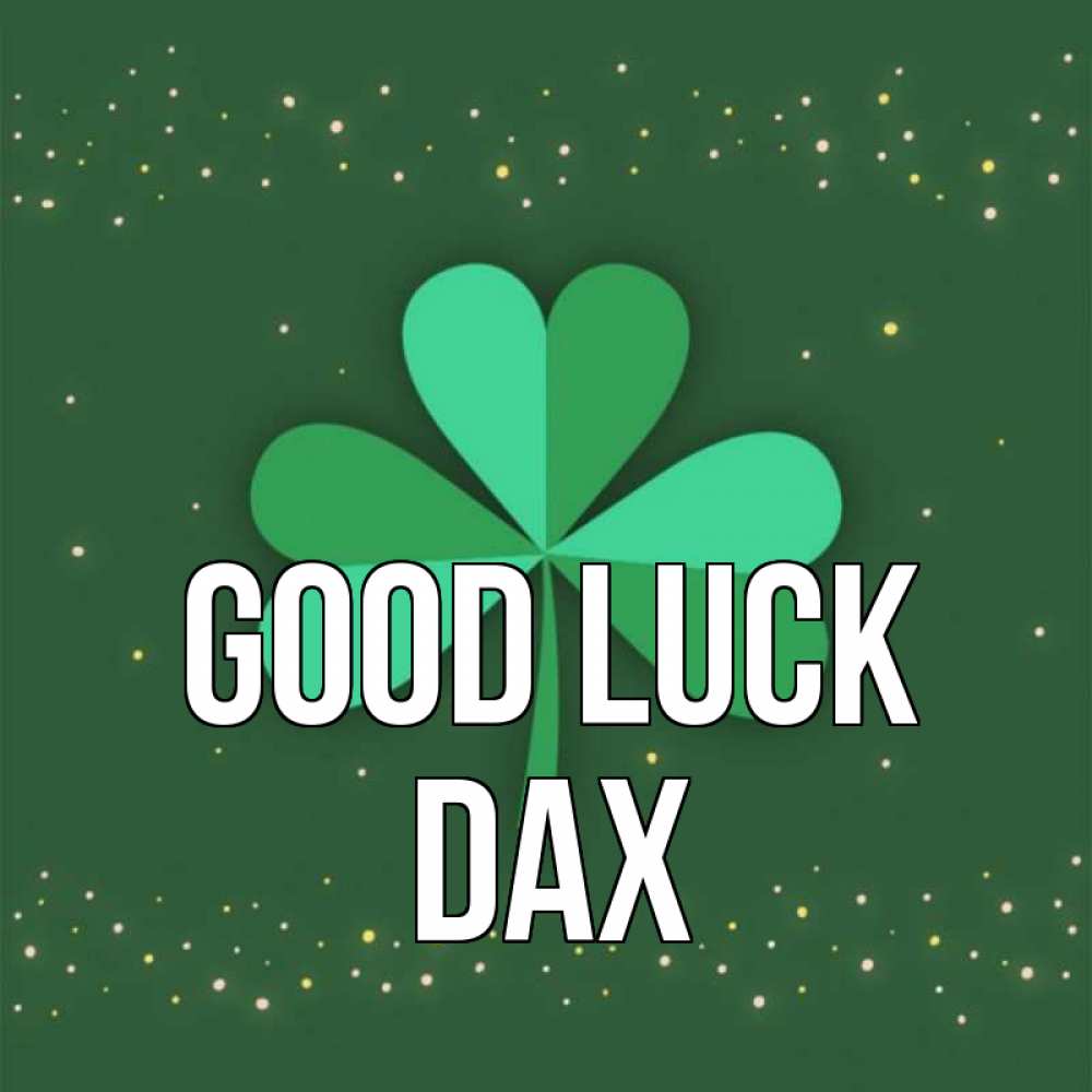 Greetings card с именем, Dax Good luck лист клевера Greetings with text for free download 