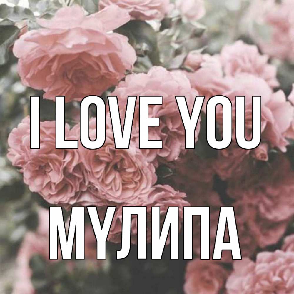 Greetings card с именем, МҮЛИПА I love you розы 3 Greetings with text for free download 