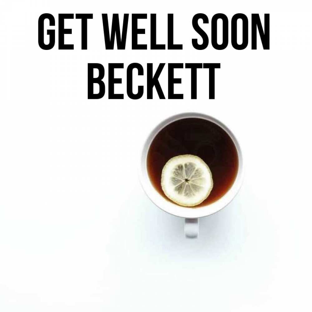 Greetings card с именем, Beckett Get well soon простая открытка Greetings with text for free download 
