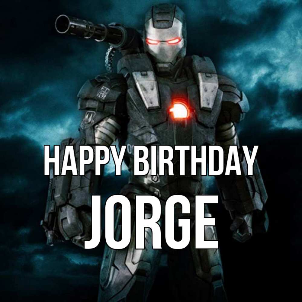 Greetings card с именем, Jorge Happy Birthday марвел супергерой в новом костюме Greetings with text for free download 
