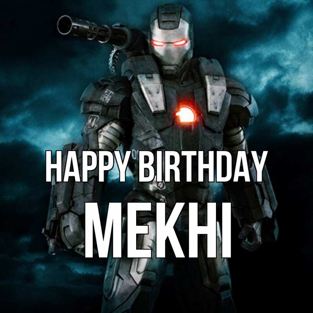 Greetings card с именем, Mekhi Happy Birthday марвел супергерой в новом костюме Greetings with text for free download 