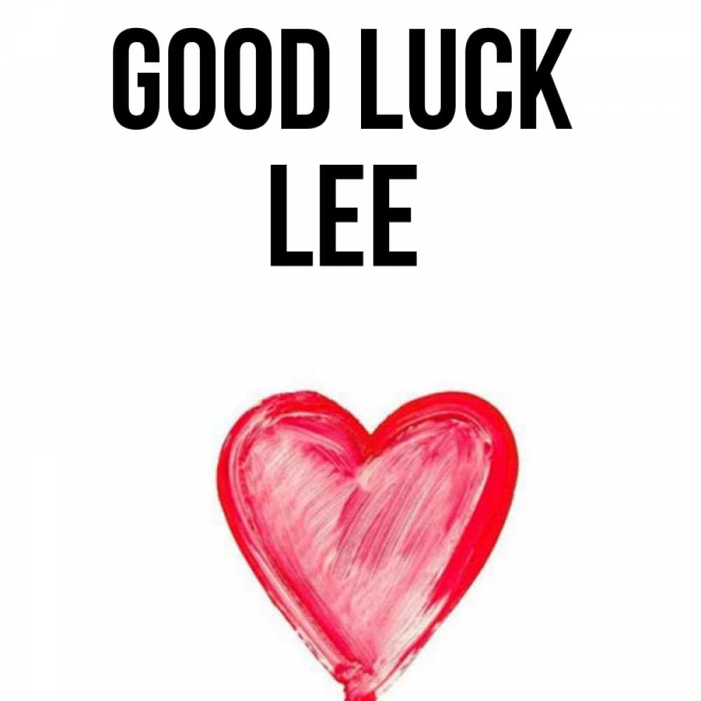 Greetings card с именем, Lee Good luck рисунок маркером Greetings with text for free download 