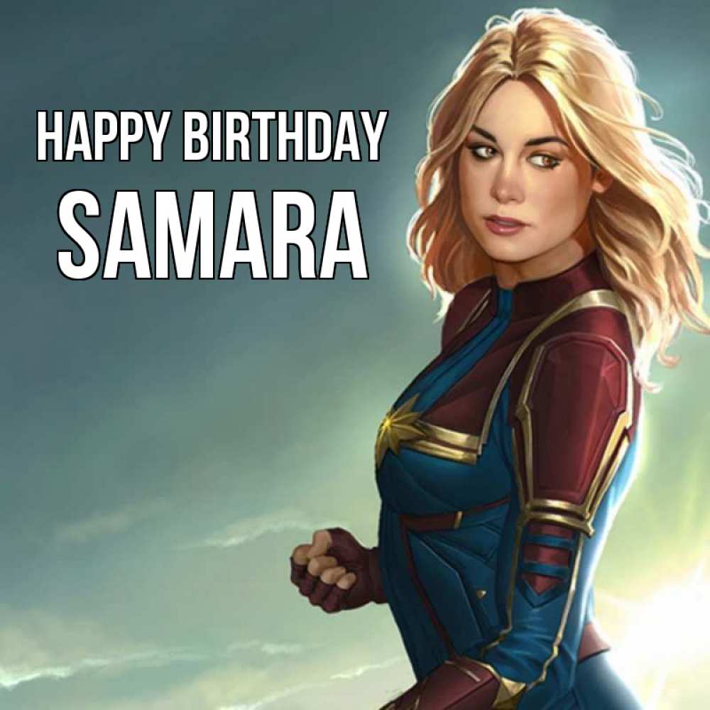 Greetings card с именем, Samara Happy Birthday холод жара Greetings with text for free download 