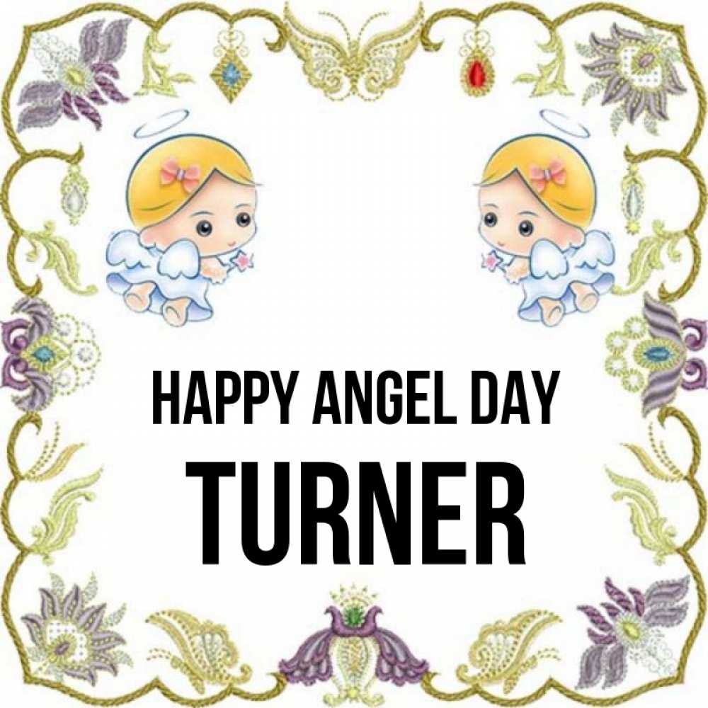Greetings card с именем, Turner happy angel day маленькие ангелы с крылышками Greetings with text for free download 