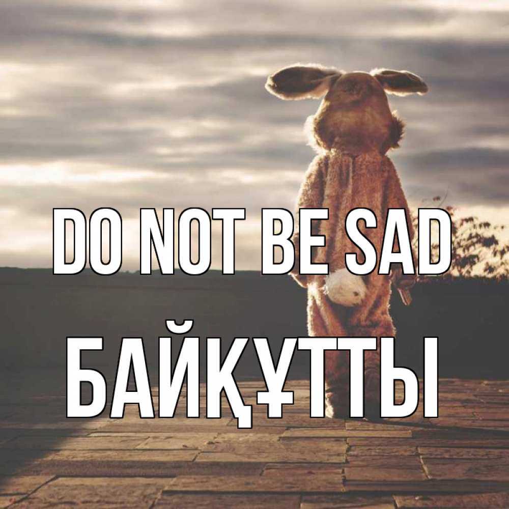 Greetings card с именем, Байқұтты Do not be sad со спины Greetings with text for free download 