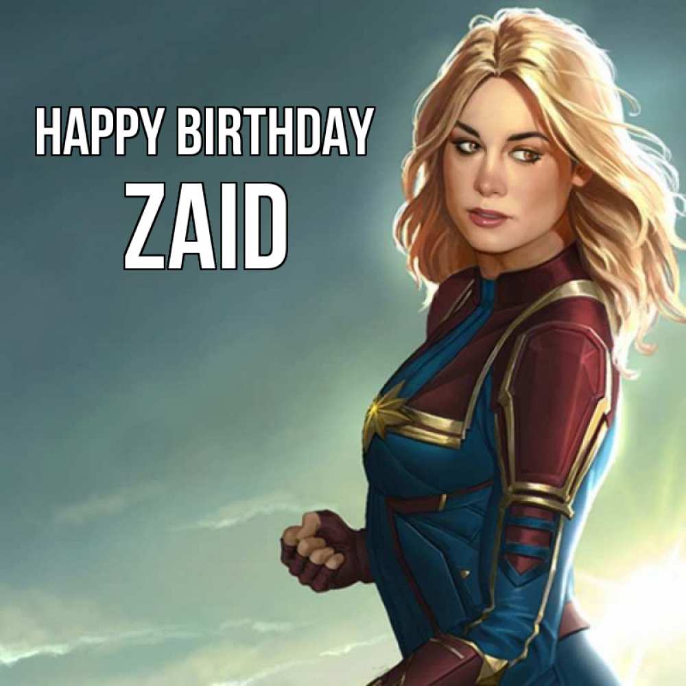 Greetings card с именем, Zaid Happy Birthday холод жара Greetings with text for free download 
