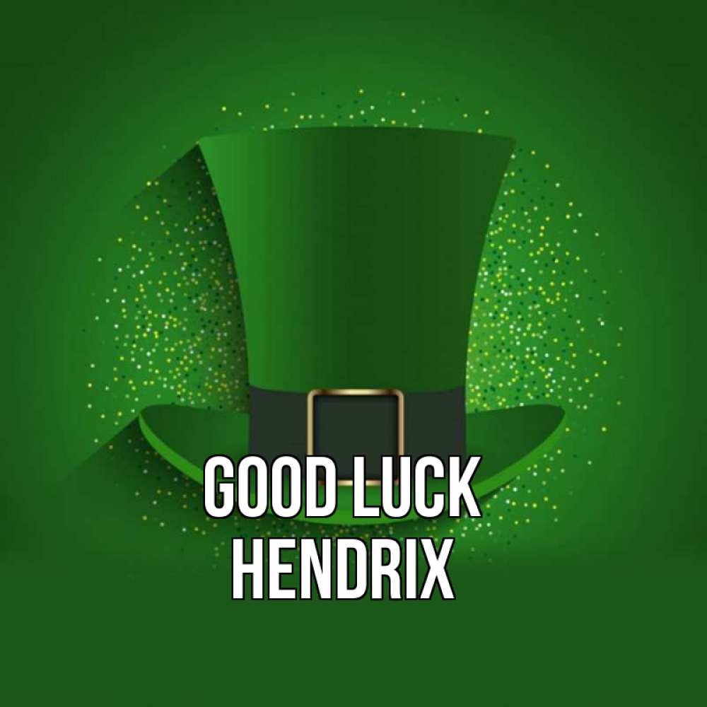 Greetings card с именем, Hendrix Good luck фокусник Greetings with text for free download 