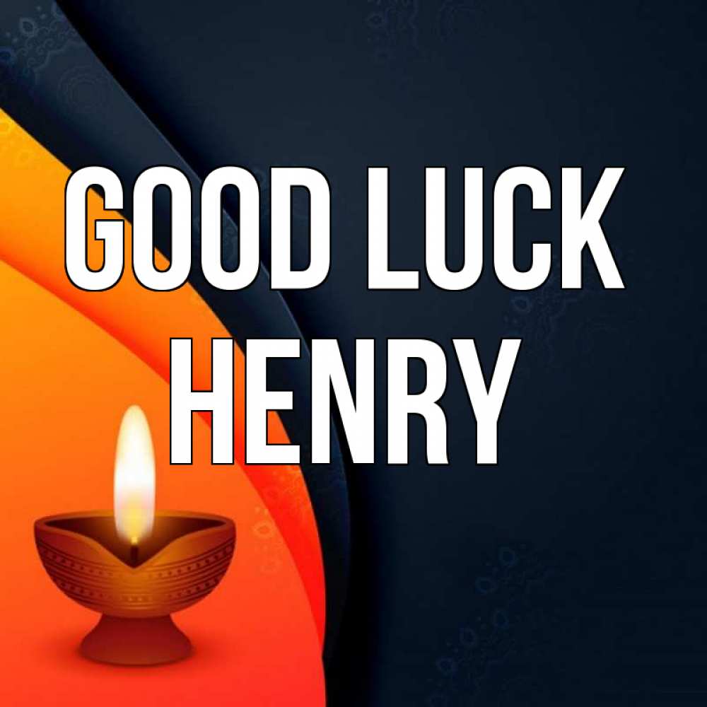 Greetings card с именем, Henry Good luck абстрактный фон Greetings with text for free download 