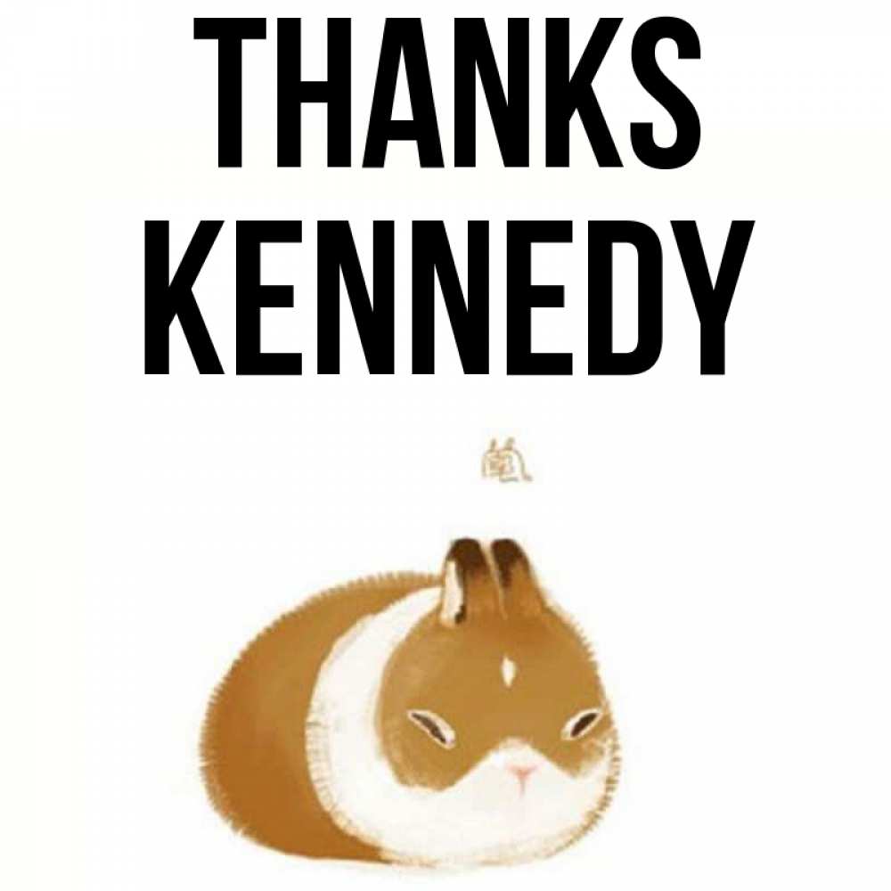 Greetings card с именем, Kennedy Thanks коричнево белый домашний питомец Greetings with text for free download 
