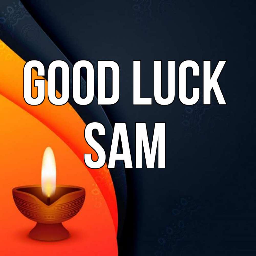 Greetings card с именем, Sam Good luck абстрактный фон Greetings with text for free download 