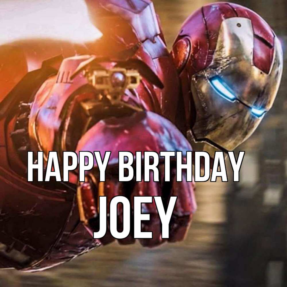 Greetings card с именем, Joey Happy Birthday марвел супергерои в костюме Greetings with text for free download 