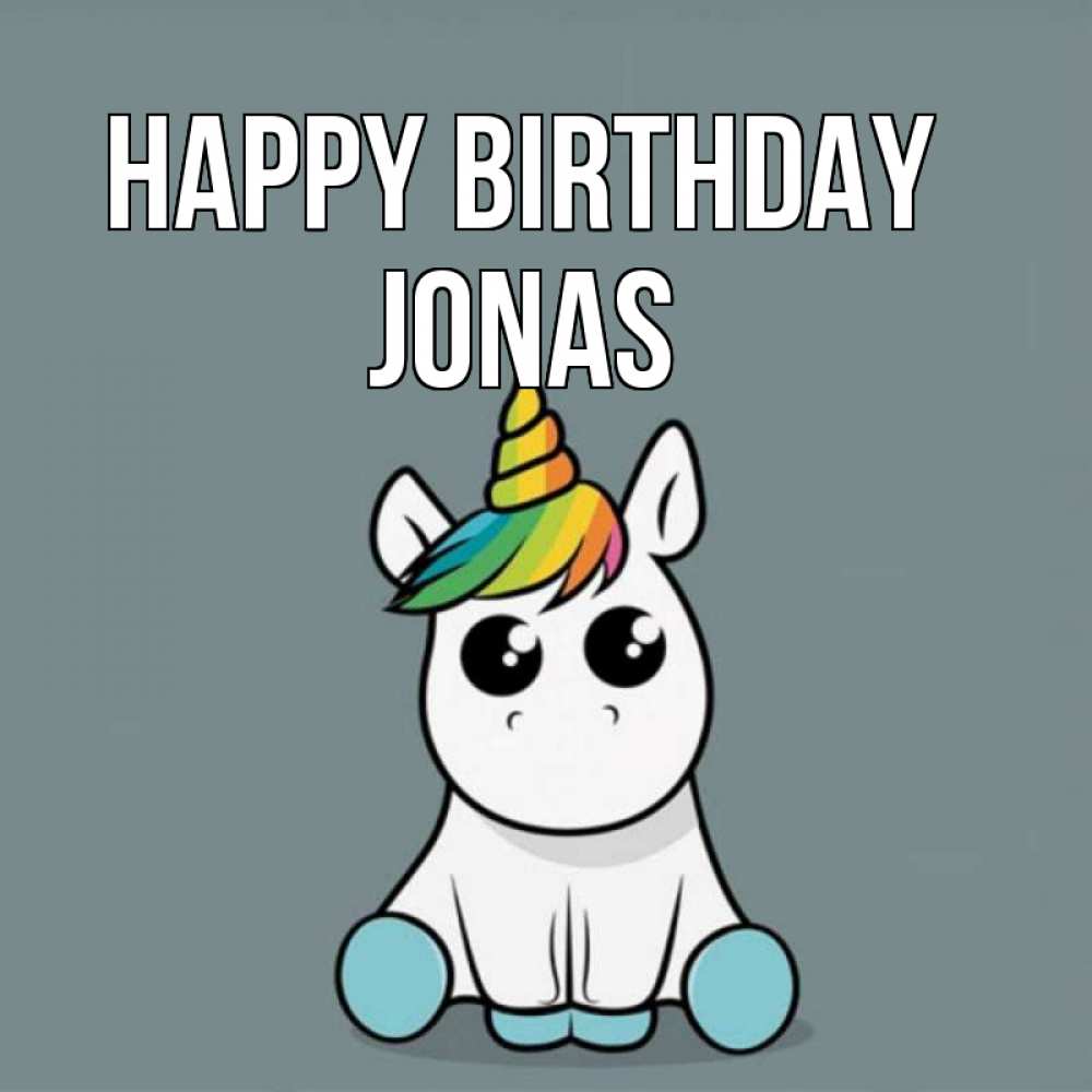 Greetings card с именем, Jonas Happy Birthday пони Greetings with text for free download 