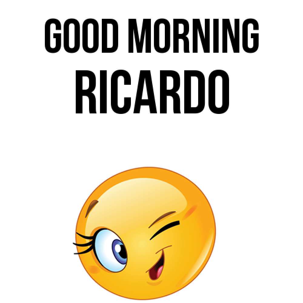 Greetings card с именем, Ricardo Good morning хорошее настроение Greetings with text for free download 
