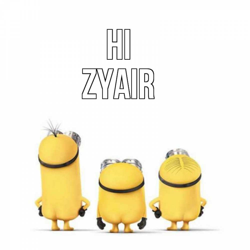 Greetings card с именем, Zyair Hi приветики Greetings with text for free download 