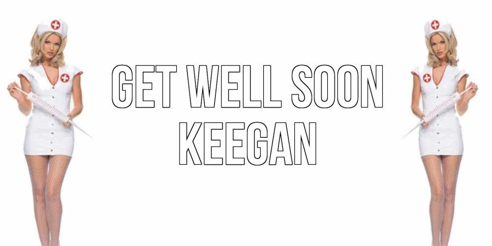 Greetings card с именем, Keegan Get well soon открытки с медсестрой Greetings with text for free download 