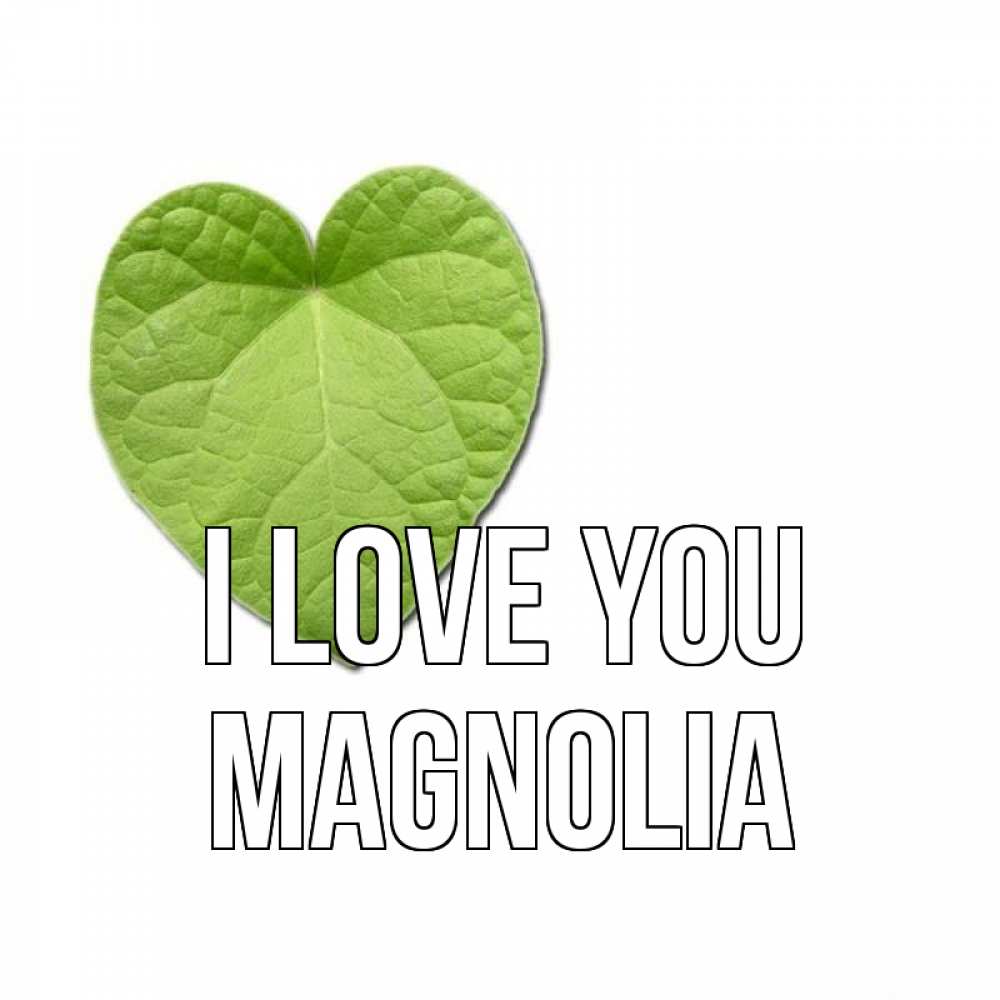 Greetings card с именем, Magnolia I love you тебе Greetings with text for free download 