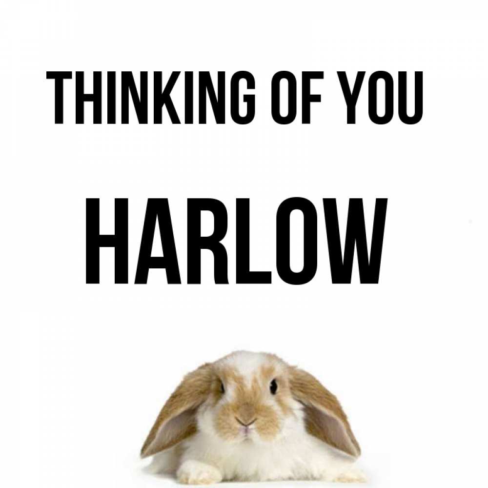 Greetings card с именем, Harlow Thinking of you подписать своими руками онлайн Greetings with text for free download 
