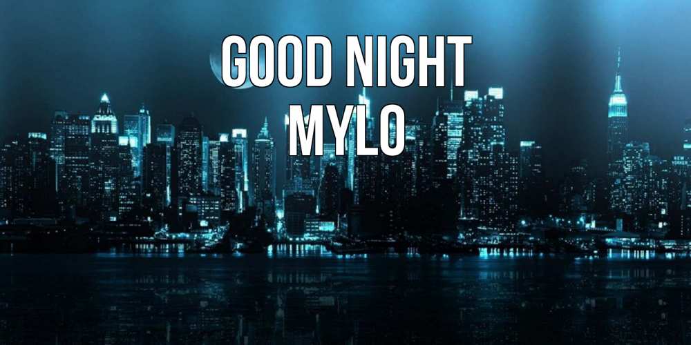 Greetings card с именем, Mylo Good night городской пейзаж Greetings with text for free download 