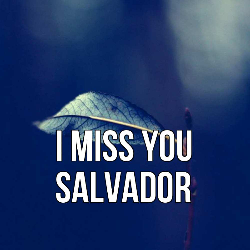 Greetings card с именем, Salvador I miss you одна ветка 1 Greetings with text for free download 